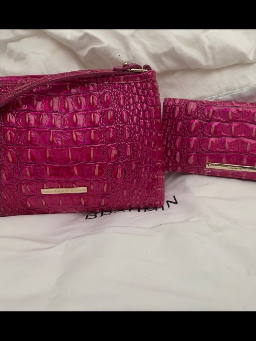 NWT Brahmin Potion (Hot Pink) Lorelei and Matching Potion Ady Wallet - Picture 2 of 14